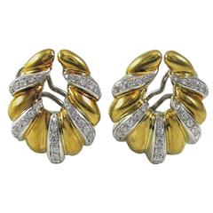 Diamond Gold Ear Clips 7