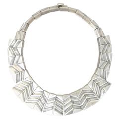 Taxco Sterling Silver Heavy Choker Necklace