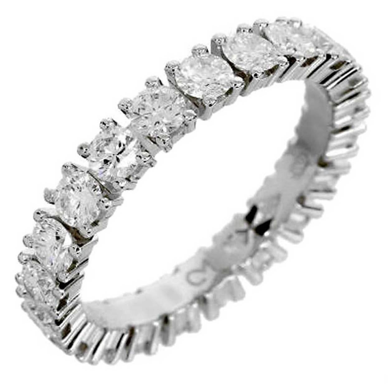 Cartier Diamond Platinum Eternity Band Ring