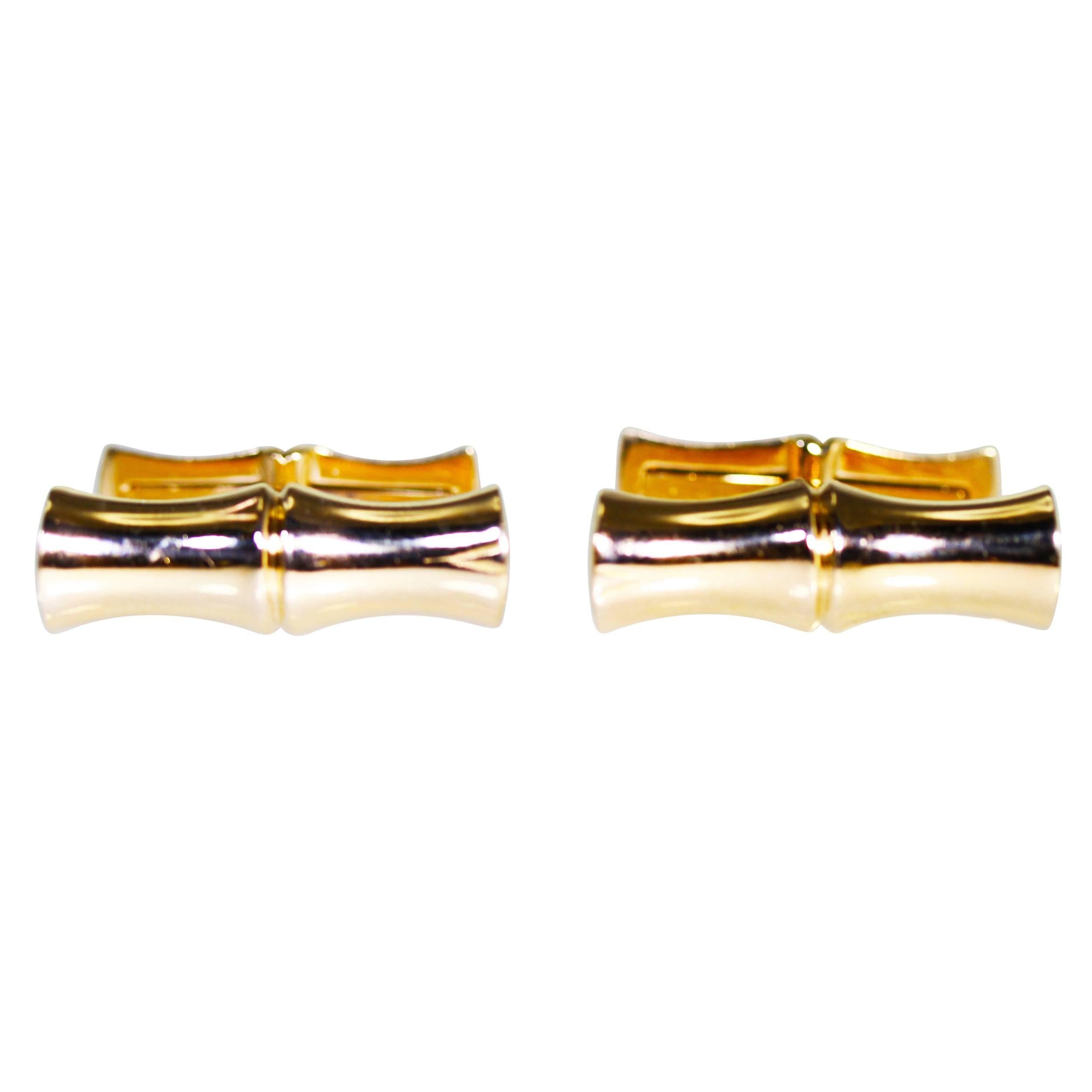 Tiffany & Co. Gold Bamboo Cufflinks