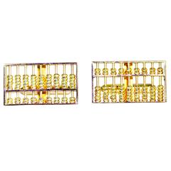 Pair of Gold Abacus Cufflinks
