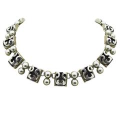 Taxco Sterling Silver Oxidized Necklace