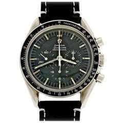 Retro Omega Stainless Steel Speedmaster Chronograph Cal 861 Wristwatch