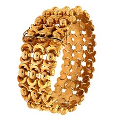 Antikes Gliederarmband aus 18 Karat Roségold, hergestellt in Italien