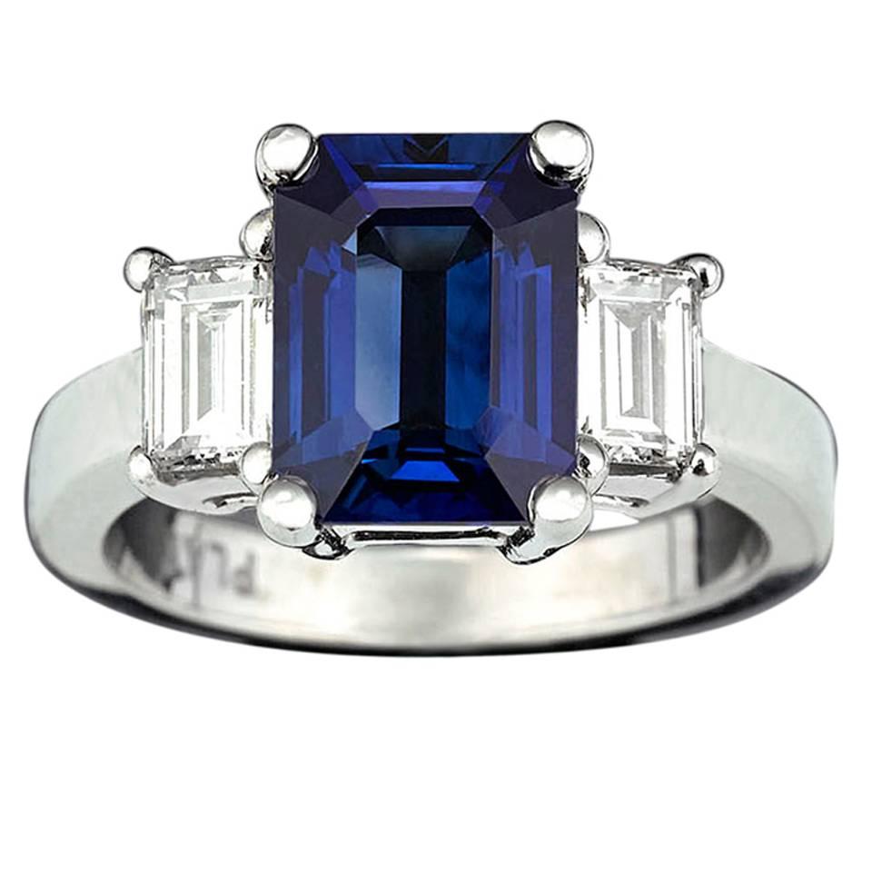 Sapphire and Diamond Ring 3.08 Carat