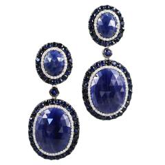 Sapphire and Diamond Earrings