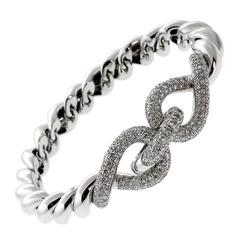 Hermes Diamond Gold Bracelet