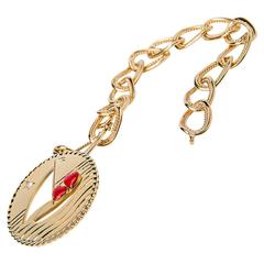 Cartier Sail Boat with Hearts Charm Bracelet