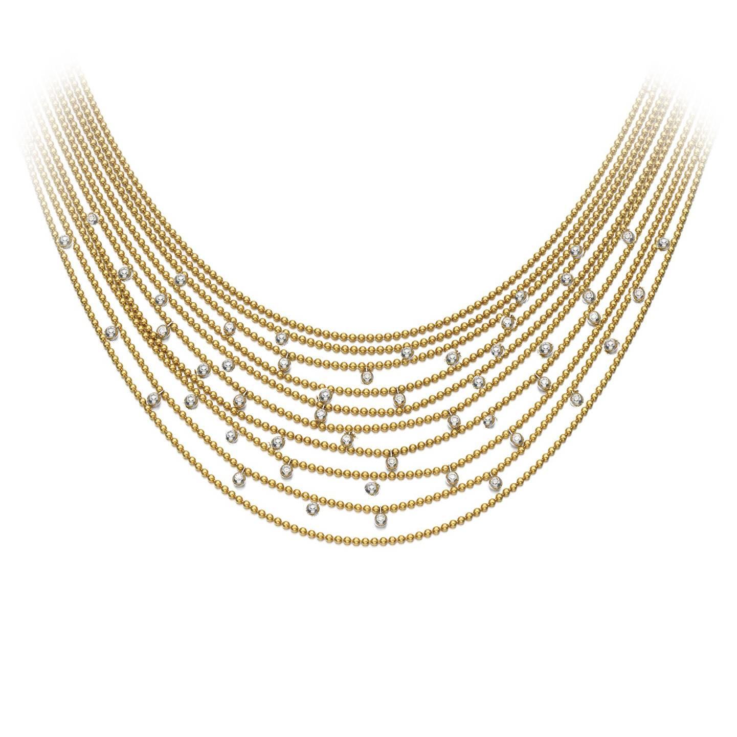 Yellow Gold Cartier Draperie Necklace