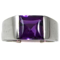 Cartier Amethyst Gold “Tank” Ring 12