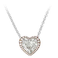 10.67 Carat Heart shaped diamond Gold pendant 11