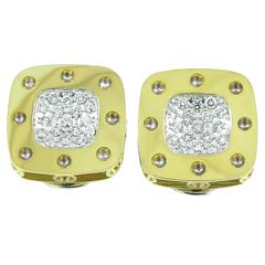 Roberto Coin "Pois Moi" Diamond Gold Earrings