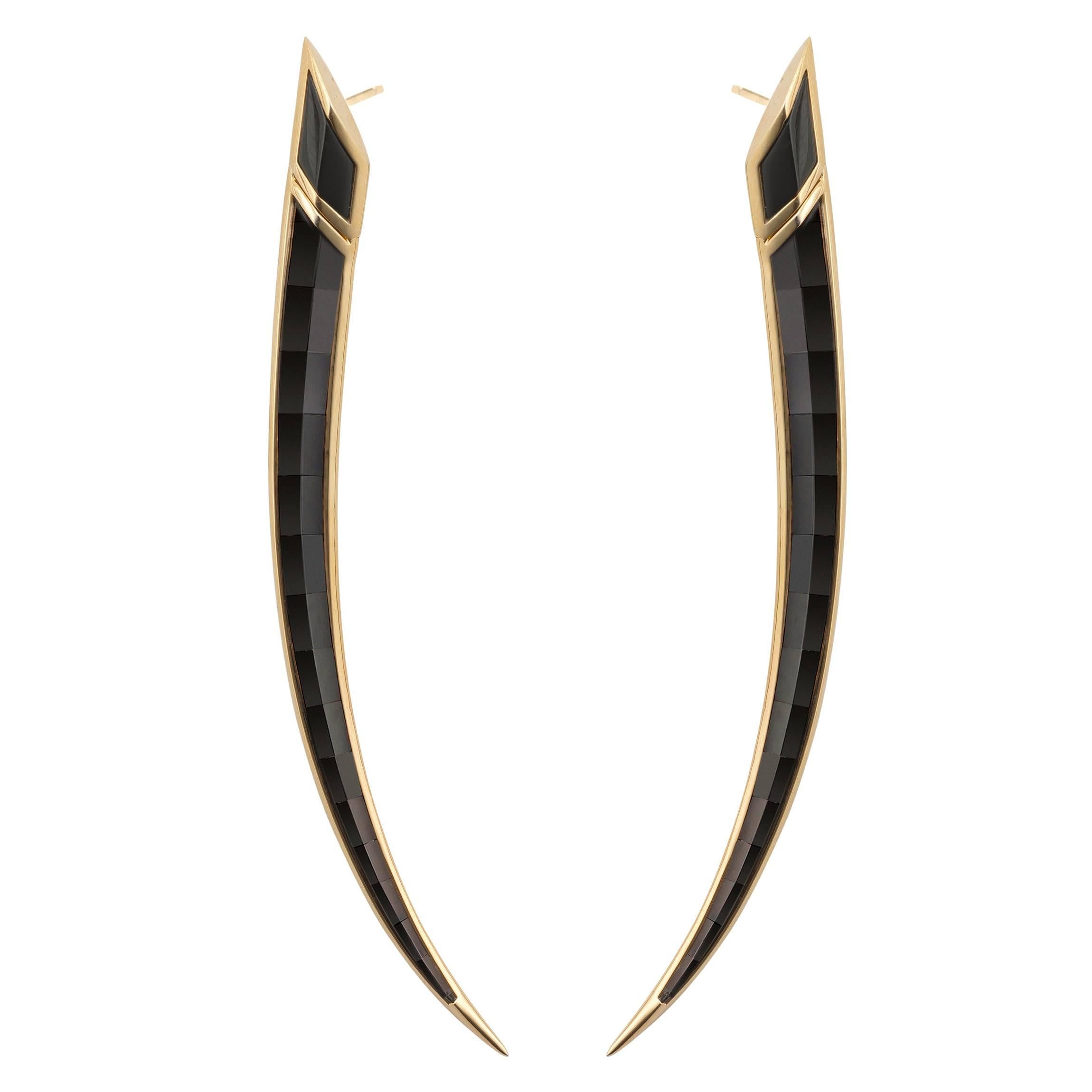 Shaun Leane Black Onyx Sabre Earrings