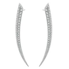 Shaun Leane Diamond Gold Sabre Drop Earrings
