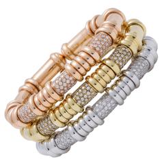 Diamond Three Color Gold Bracelet Set 11