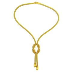 Ilias lalaounis Chimera Gold Knot Necklace