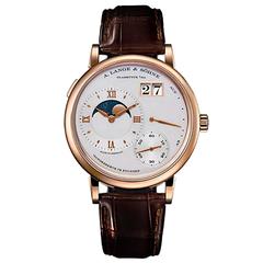 A. Lange & Sohne Rose Gold Grand Lange 1 Moonphase Wristwatch Ref 139.032