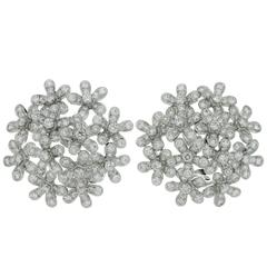 Van Cleef & Arpels Socrate Bouquet Diamond Gold Earrings