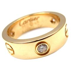 Cartier LOVE 3 Diamond Gold Band Ring