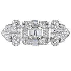 Art Deco Diamond Platinum Brooch