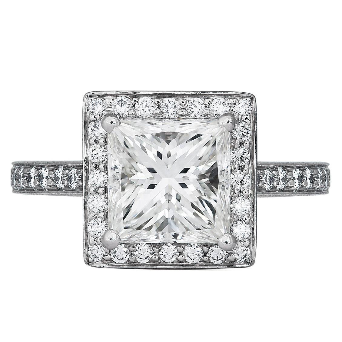 3.00 Carat Princess Cut Diamond Ring