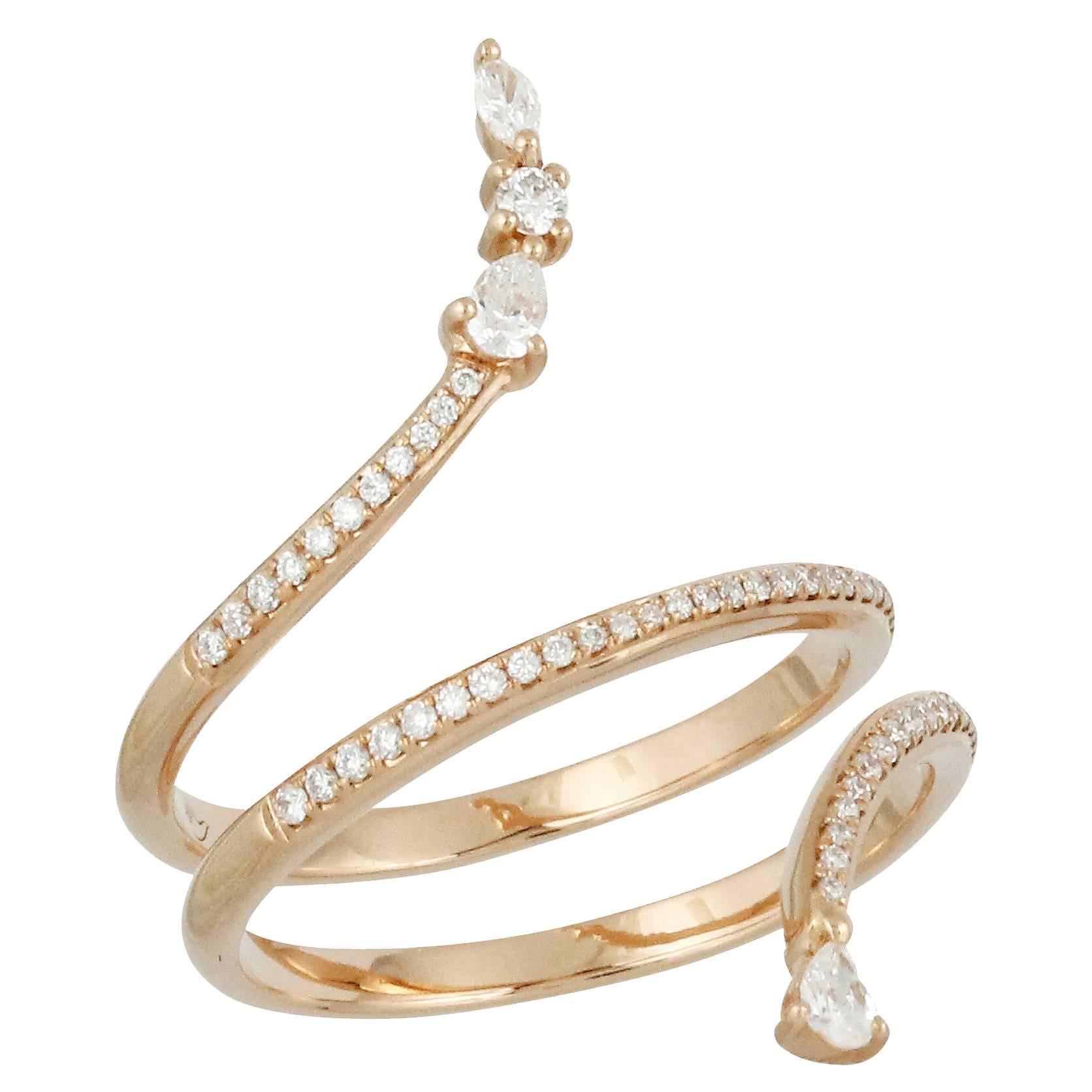 Diamond Gold Serpent Ring