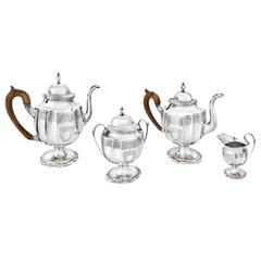 Antique Early-American 4-Piece Silver Tea & Coffee Service