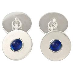 Art Deco Sapphire and Platinum Cufflinks 3