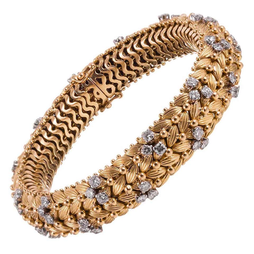 Diamond, Gold and Antique Link Bracelets - 2,654 For Sale at 1stdibs ...