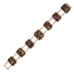 1920s Gold Shakudo Bracelet 9