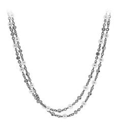 Diamond 
Pearl Gold Long Chain