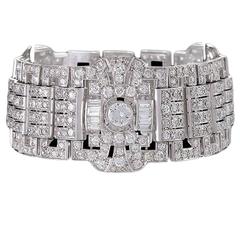 Tourmaline And Diamond Art Deco Bracelet Circa 1930 For At 1stdibs French 1930 S Art Deco Diamond And Platinum Bracelet