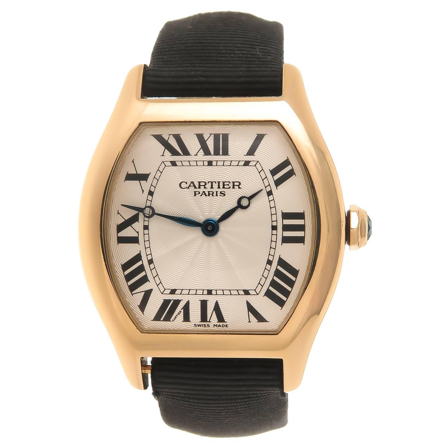 Cartier Yellow Gold Tortue Wristwatch Ref 2496C