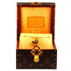 Louis Vuitton Gold Charm in Miniature Louis Vuitton Case