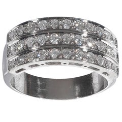 Diamant-Goldring mit dreireihigen Ringen
