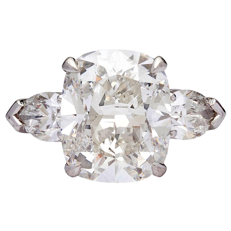 Graff 7.14 Carat Diamond Platinum Three-Stone Ring
