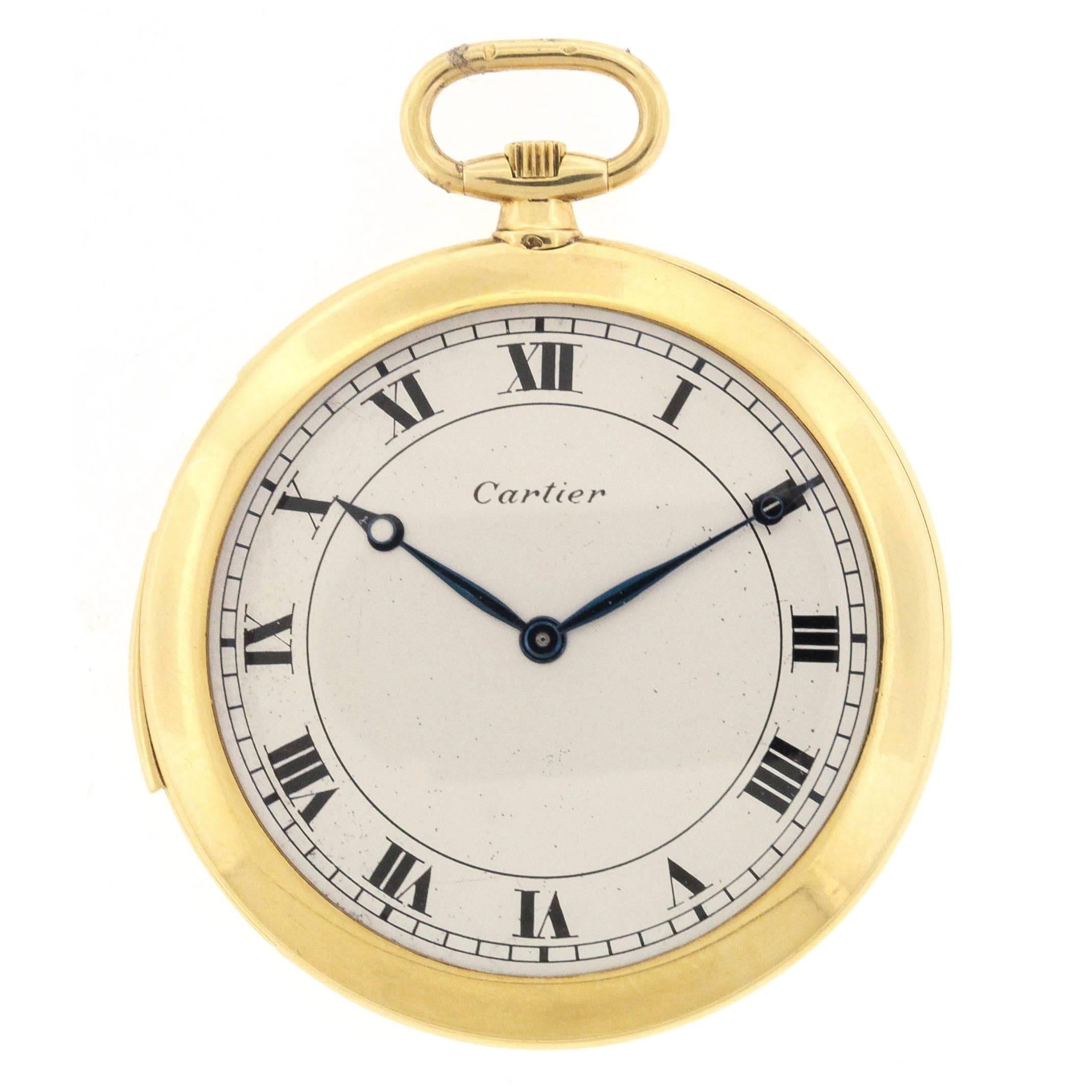Cartier Yellow Gold Minute Repeater Pocket Watch
