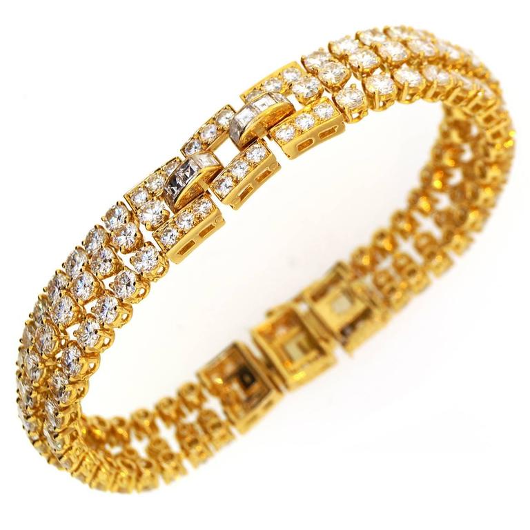 Cartier Maillon Panthère Diamond Gold Bracelet at 1stdibs
