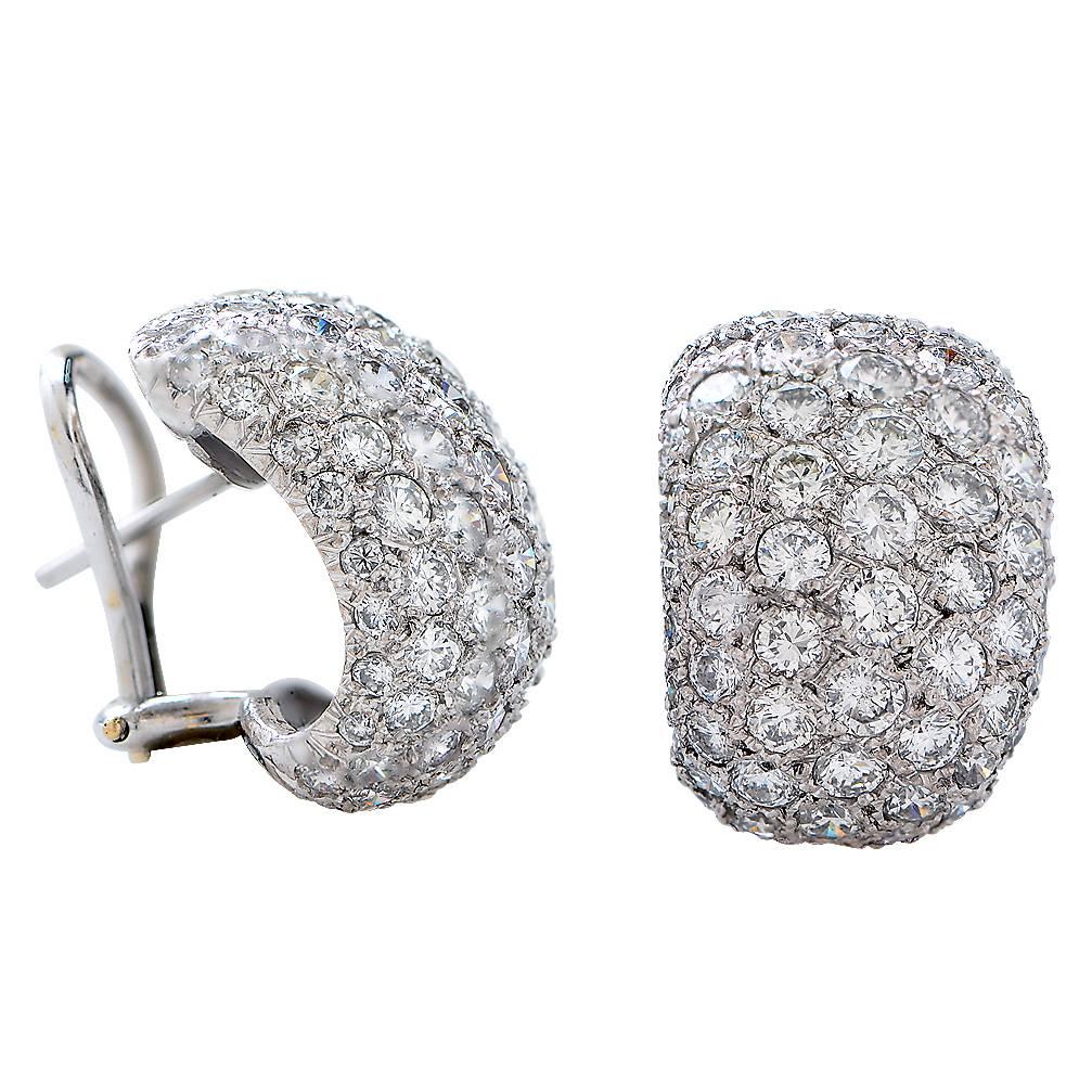 Diamond Gold Huggie Earrings