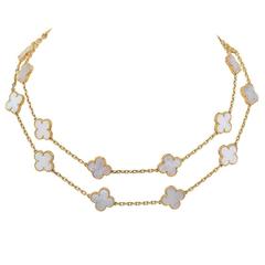 Van Cleef & Arpels Mother of Pearl 20 Motif Alhambra Necklace