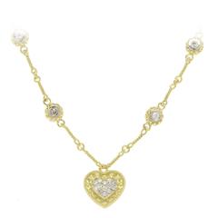 Stambolian Diamond Gold Necklace with Heart Pendant