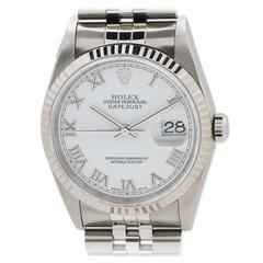 Rolex Stainless Steel Oyster Perpetual Datejust Wristwatch Ref 16234