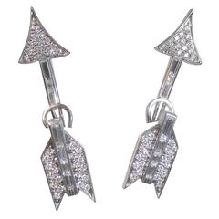 Diamond Gold Arrow Earrings 2