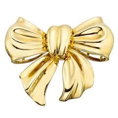 Chanel Small Gold Bow Pin