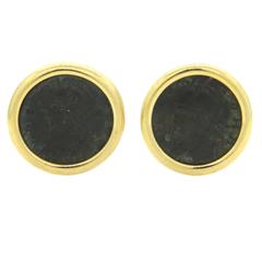 Bulgari Ancient Coin Gold Cufflinks