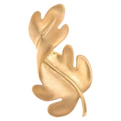 Tiffany & Company Gold Acorn Leaf Brooch