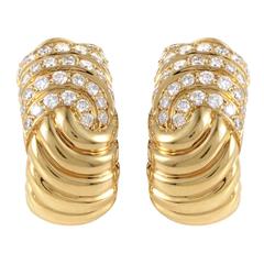 Boucheron Diamond Gold Huggie Earrings 6