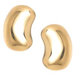 Vintage Tiffany & Company Elsa Peretti Large Gold Bean Earrings