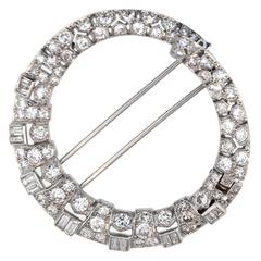 Art Deco Van Cleef & Arpels "Anneau Magique" Diamond Platinum Brooch