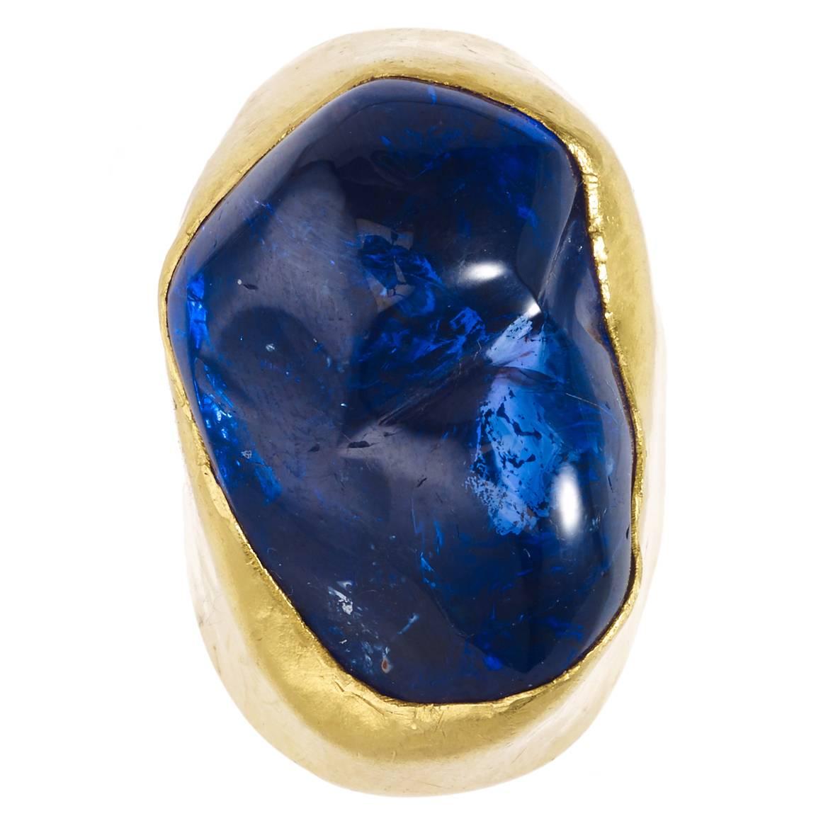 Tanzanite Gold Tibetan Ring